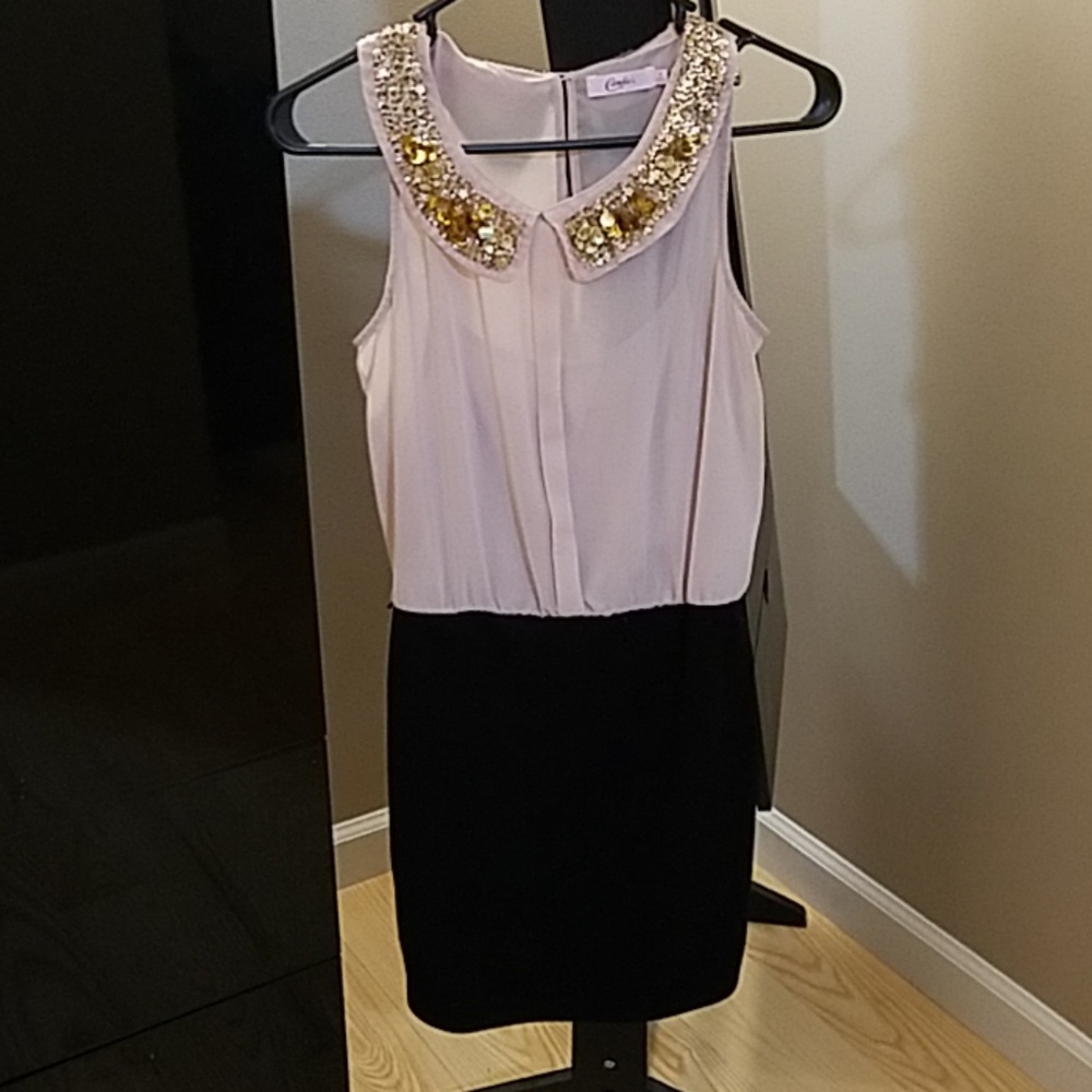 Candies gold collar dress